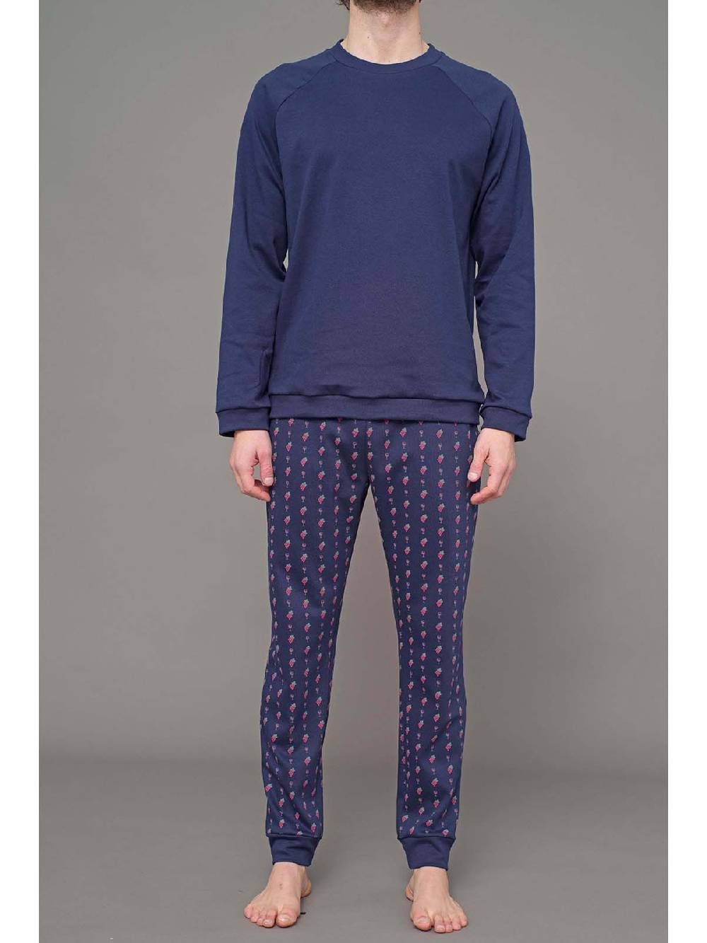 Julipet Pigiama girocollo linea winewear in interlock di puro cotone Shopping Online