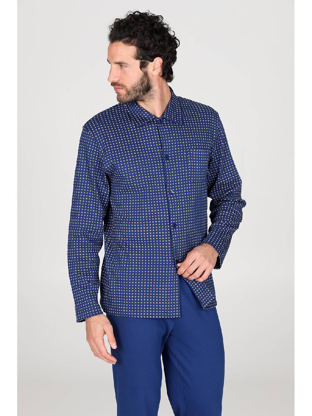 Julipet Pigiama cardigan in caldo interlock di puro cotone Vendita Economica