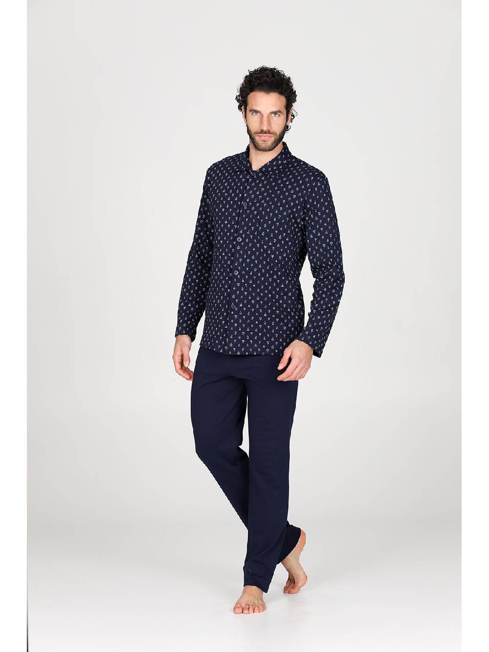 Julipet Pigiama cardigan in caldo interlock di puro cotone Saldi Di Fabbrica