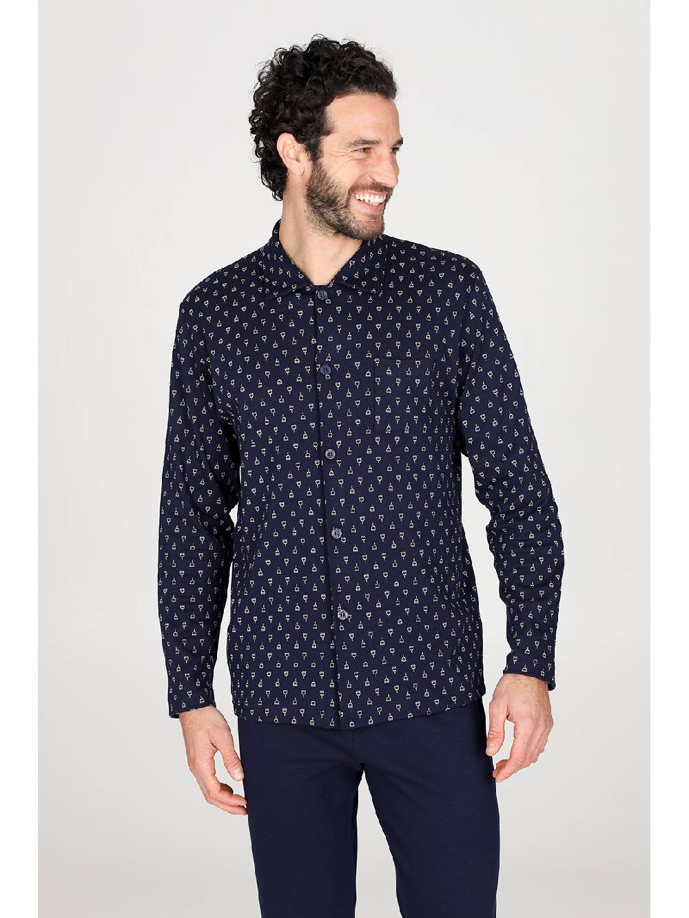 Julipet Pigiama cardigan in caldo interlock di puro cotone Saldi Di Fabbrica