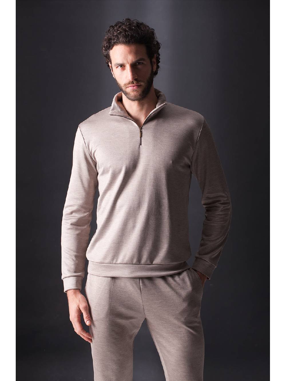 Julipet Pigiama con zip in double jersey seta e cotone Fornitura limitata