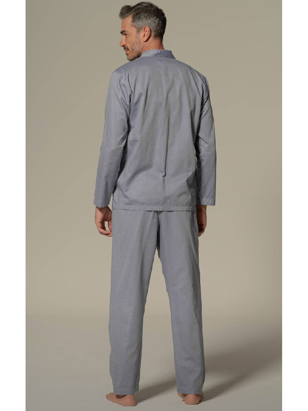 Julipet Pigiama aperto in tessuto twill lyocell e cotone Negozio online di fabbrica