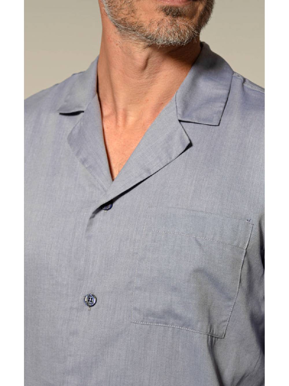 Julipet Pigiama aperto in tessuto twill lyocell e cotone Negozio online di fabbrica