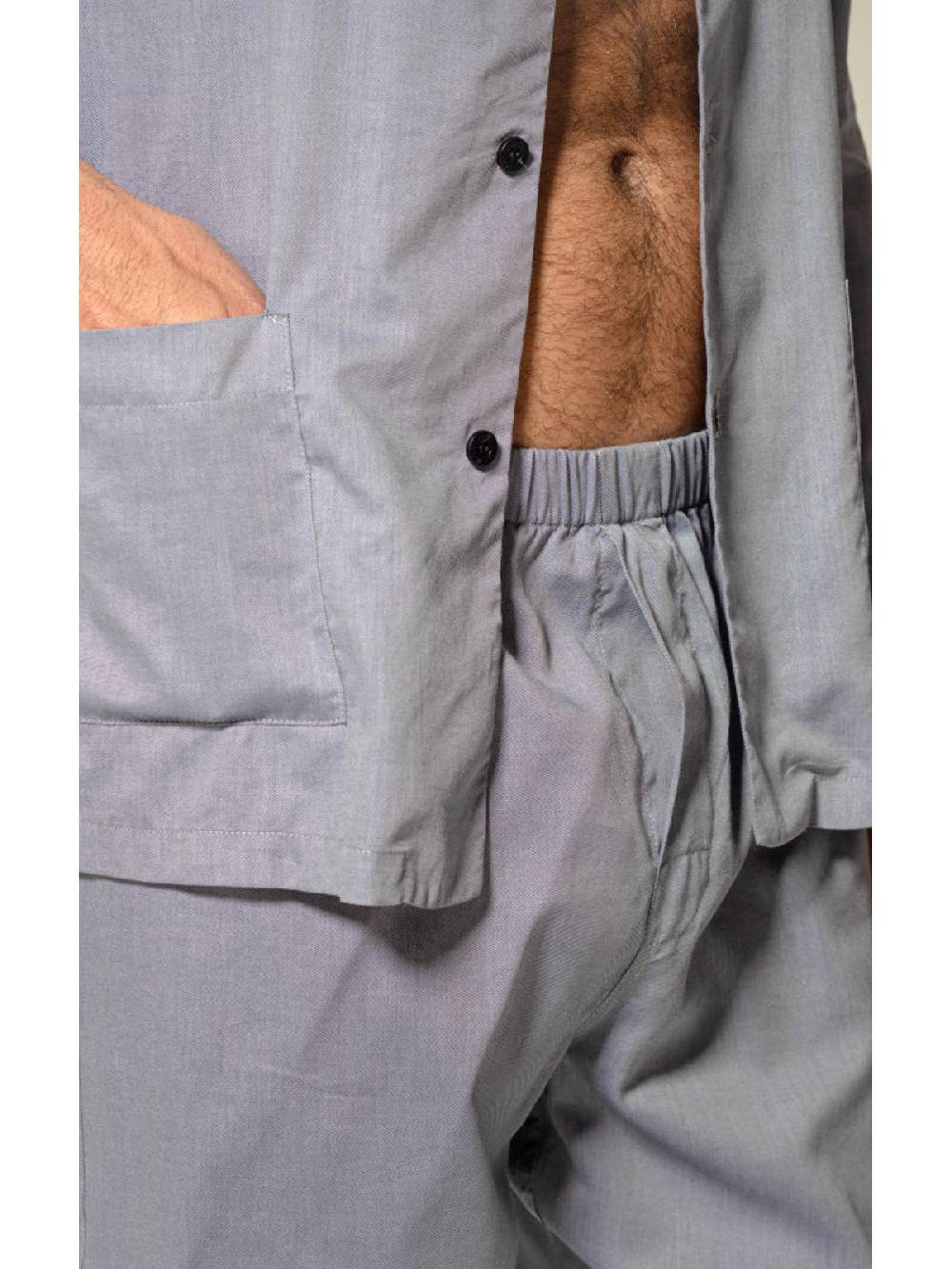 Julipet Pigiama aperto in tessuto twill lyocell e cotone Negozio online di fabbrica