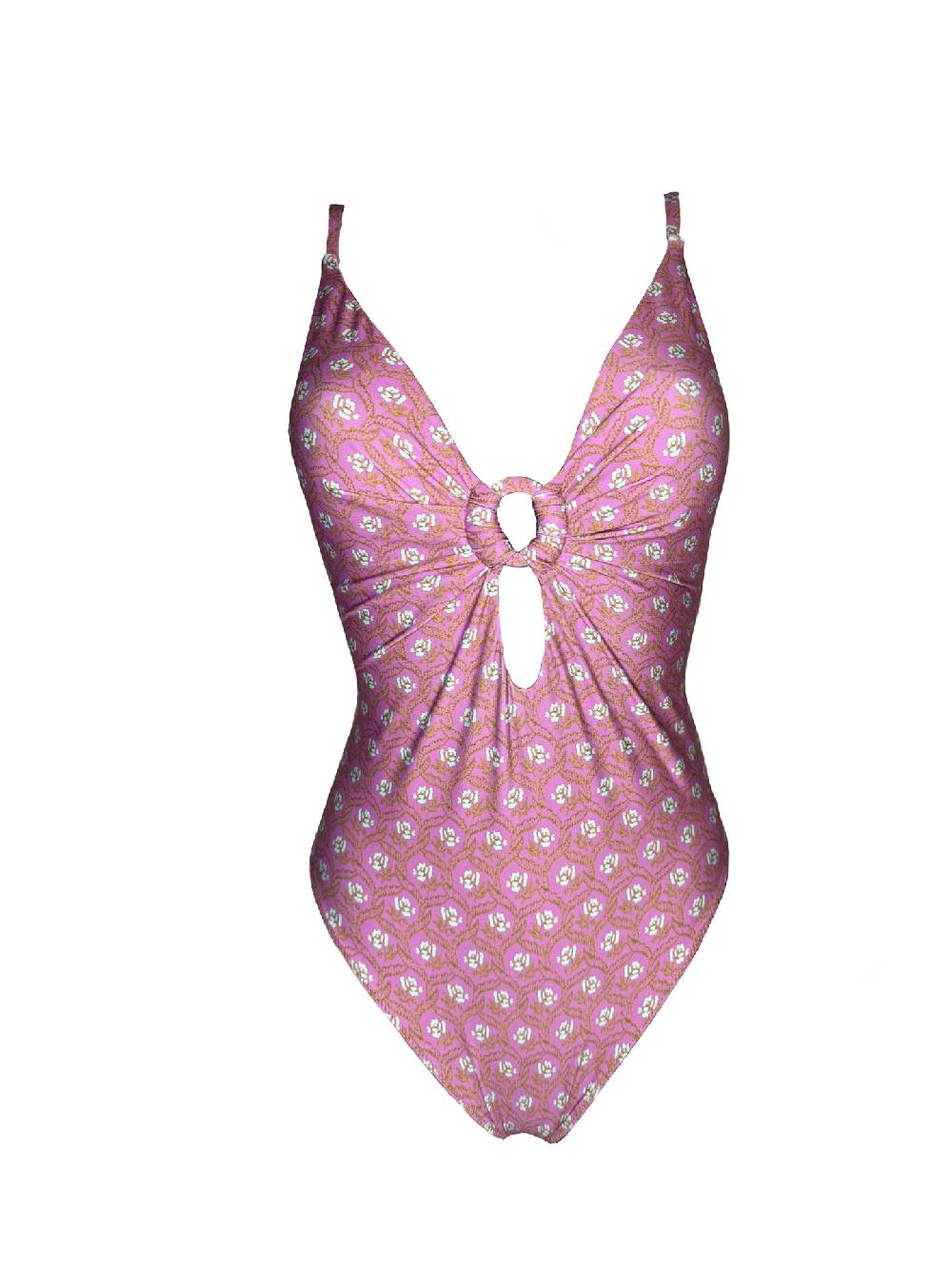 Olivia Gold Intero con scollatura e accessorio centrale Pezzi Unici