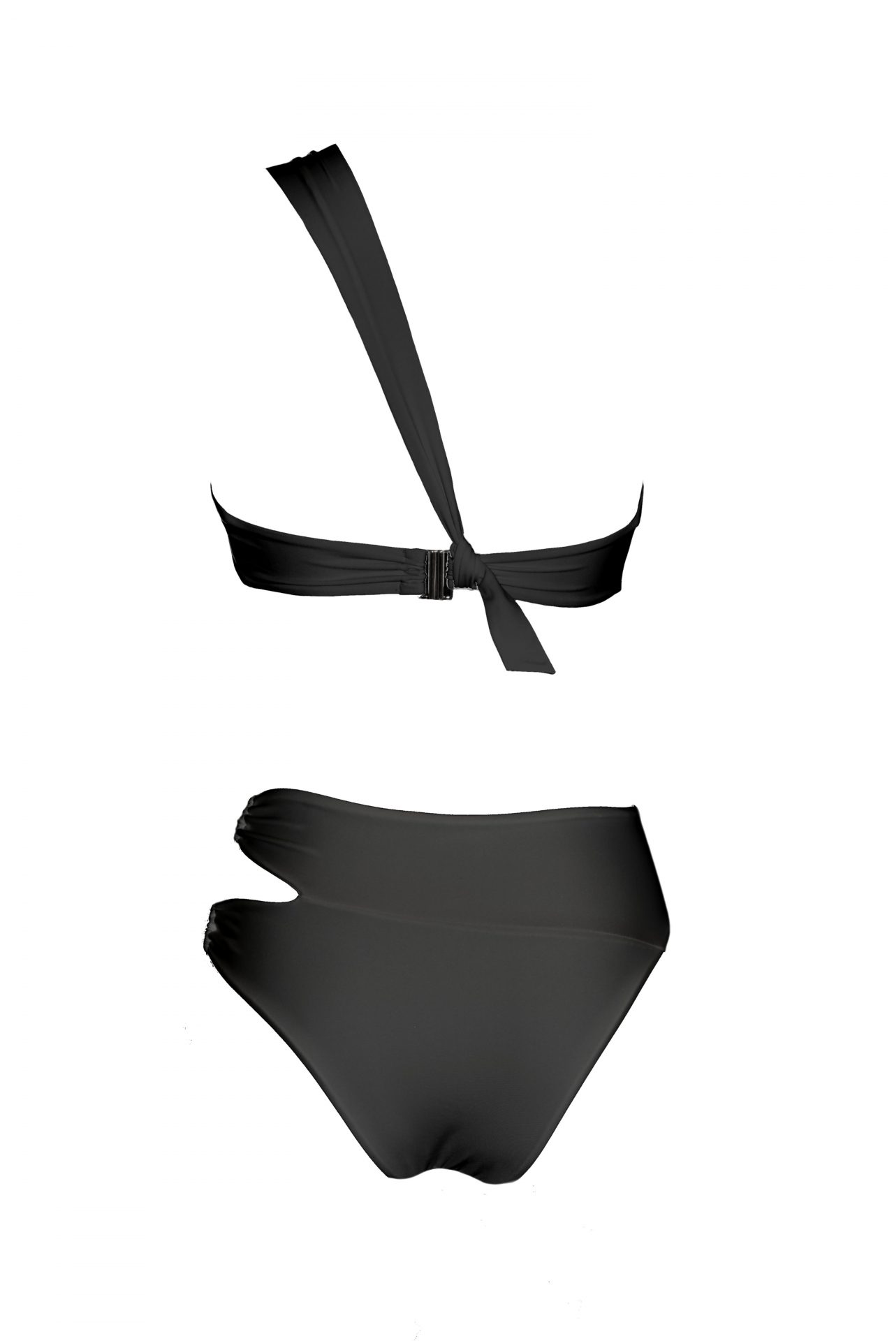 Olivia Gold Reggiseno monospalla + Slip a vita alta con accessori Spedizione Gratuita