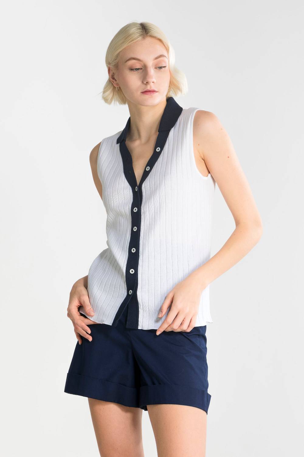 Oscalito Gilet con bottoni Donna Cotone 7160 Saldi