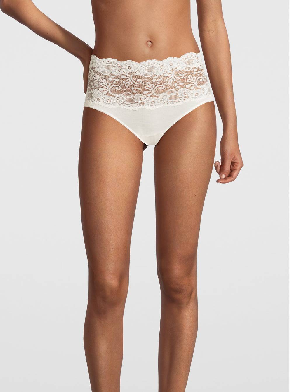 Oscalito Slip a vita alta in Cotone con Pizzo Leavers 4153 Vendite Flash