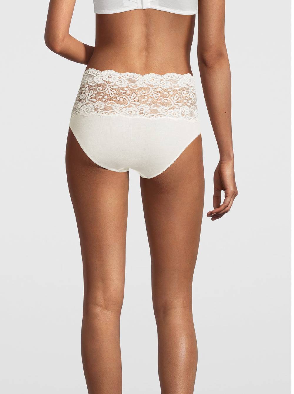 Oscalito Slip a vita alta in Cotone con Pizzo Leavers 4153 Vendite Flash