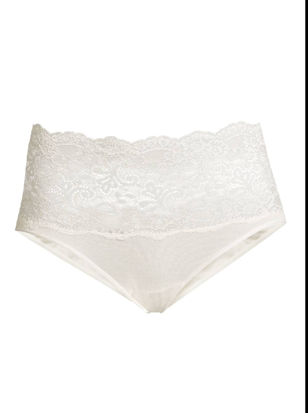 Oscalito Slip a vita alta in Cotone con Pizzo Leavers 4153 Vendite Flash