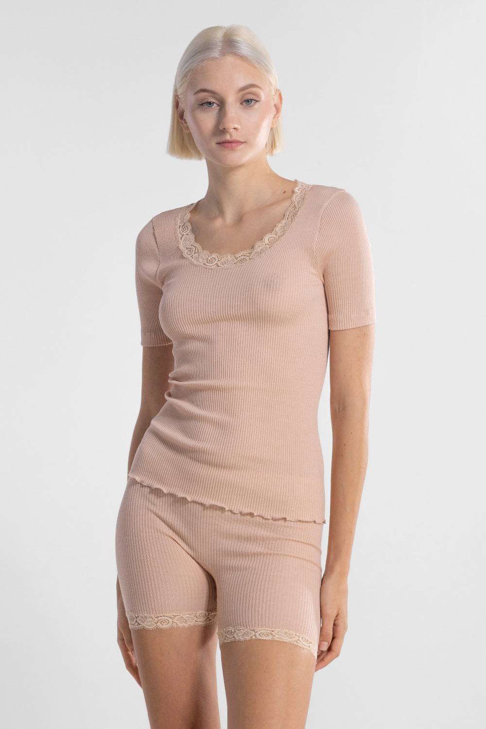 Oscalito T-Shirt Girocollo in Lana e Seta 3414 In Vendita