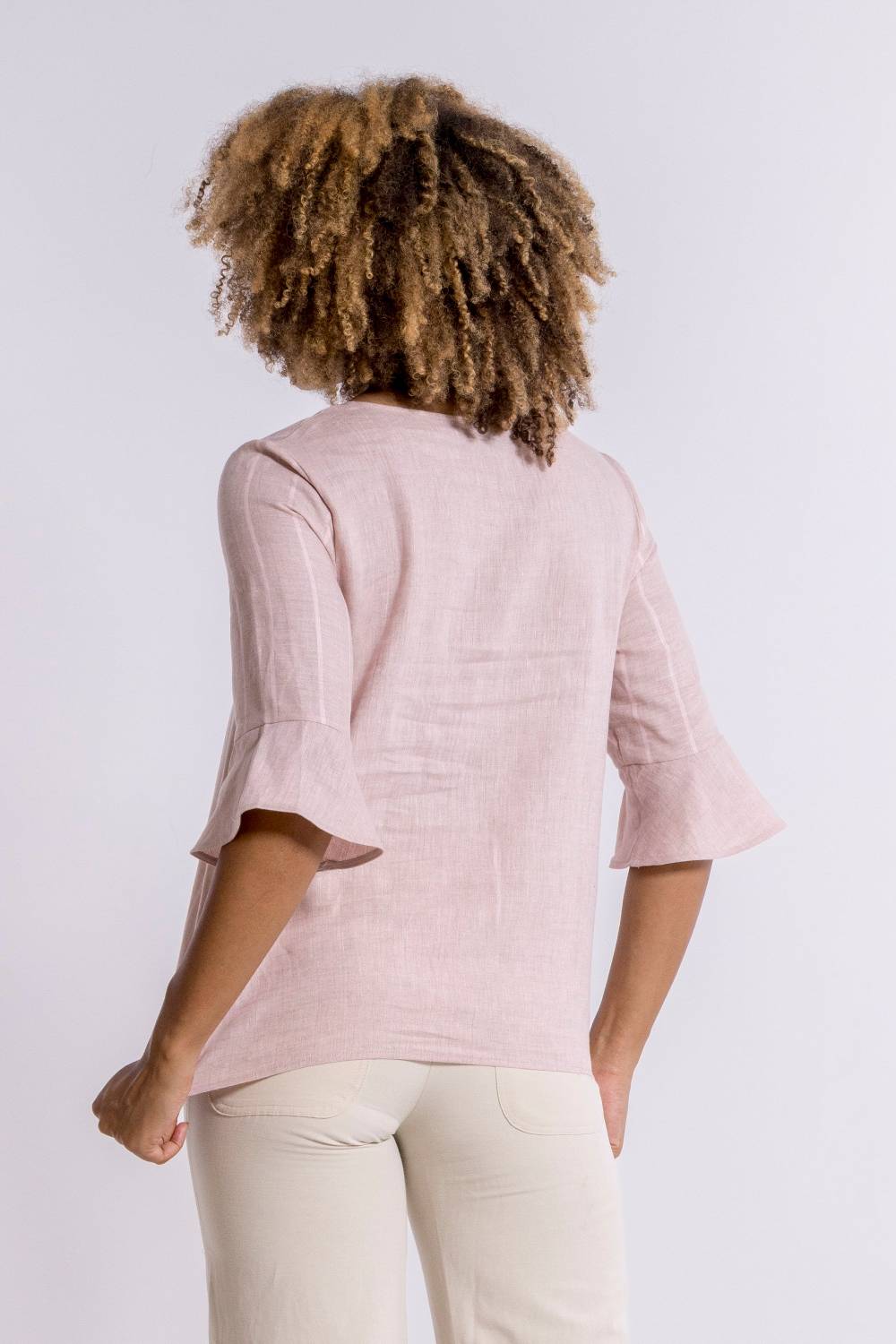 Oscalito Maglia manica lunga Donna 100% LINO 5785 In Saldo