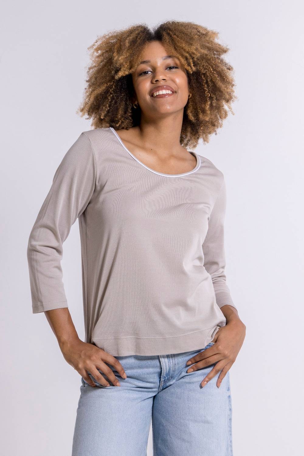 Oscalito Maniche 3/4 Donna 100% Cotone 3142C Moda