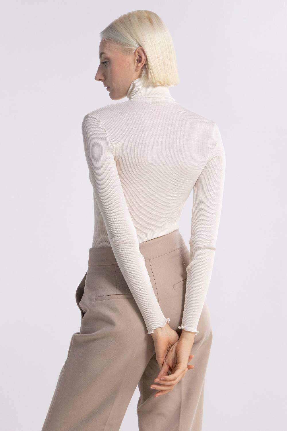 Oscalito Dolcevita Lupetto Tubolare Maniche Lunghe Lana e Seta 3429 Soddisfazione Garantita