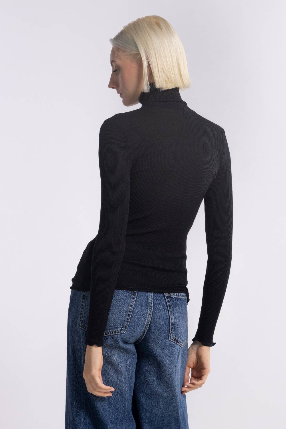 Oscalito Maglia Dolcevita a Maniche Lunghe in Lana e Seta 3438 Qualità Garantita