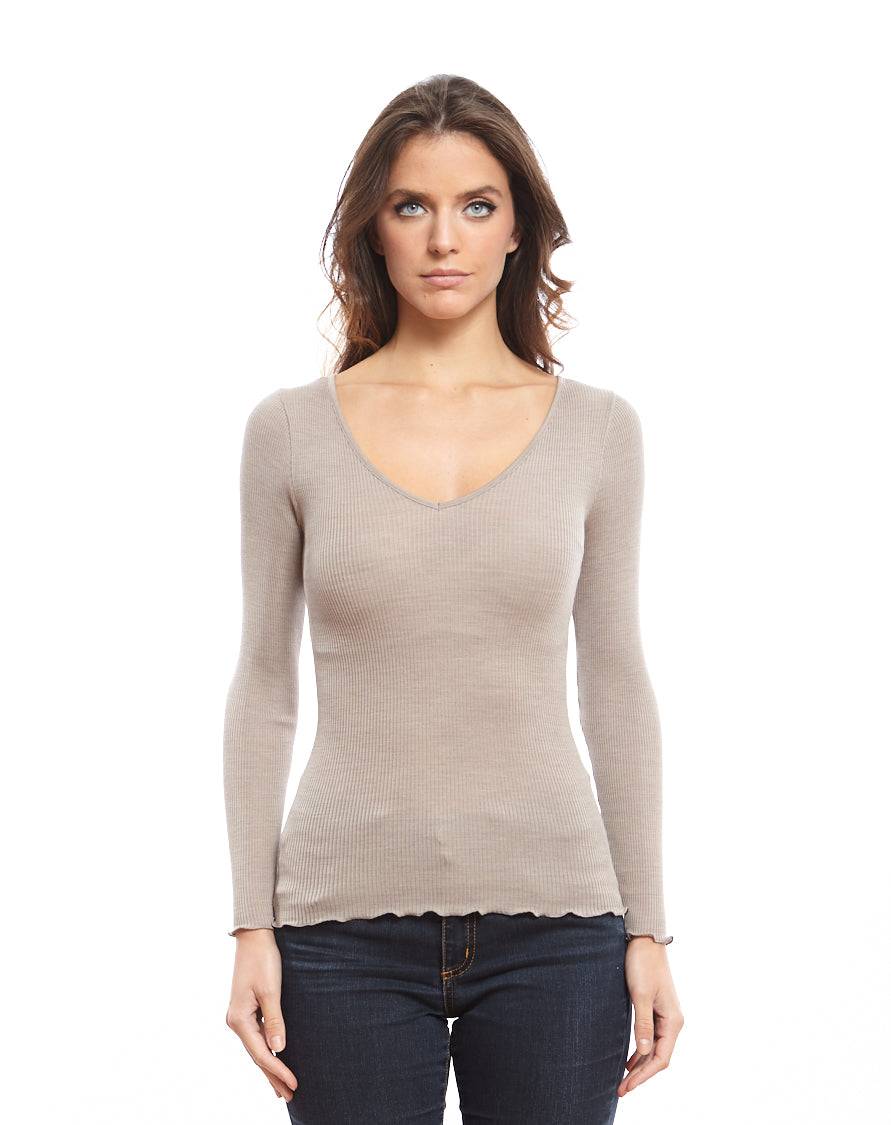 Oscalito Maglia maniche lunghe scollo a V 3486 Sottocosto