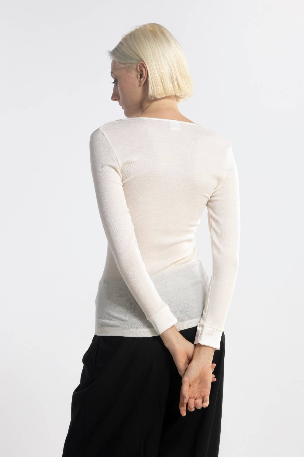 Oscalito Camicia Donna Lana e Seta maniche lunghe 4258 Presa