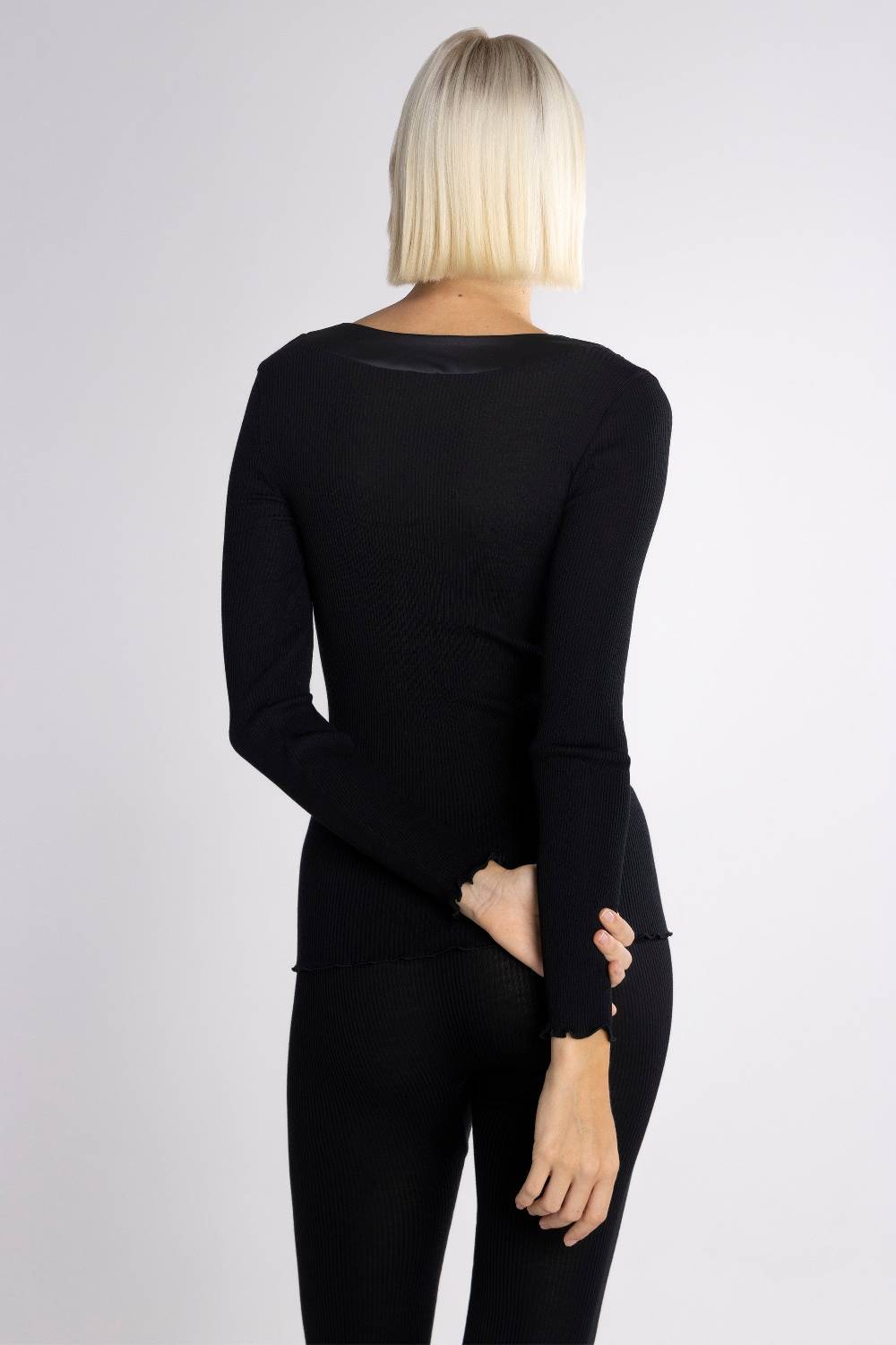 Oscalito Elegante camicia a maniche lunghe con bordi in raso 5304 Online
