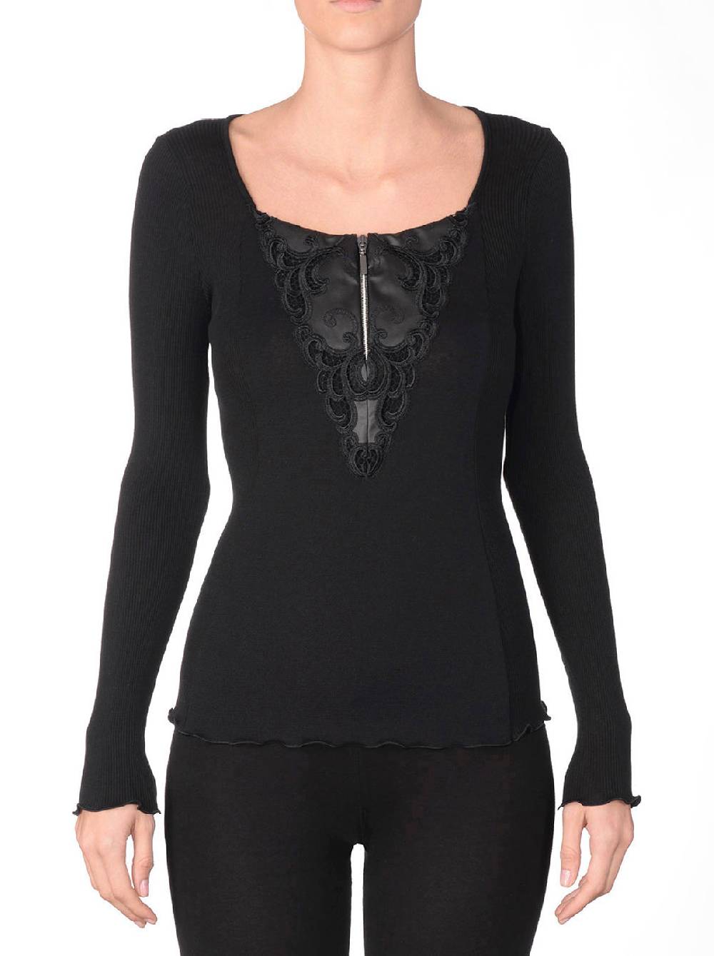 Oscalito Camicia a maniche lunghe in lana e seta 8292 In Vendita