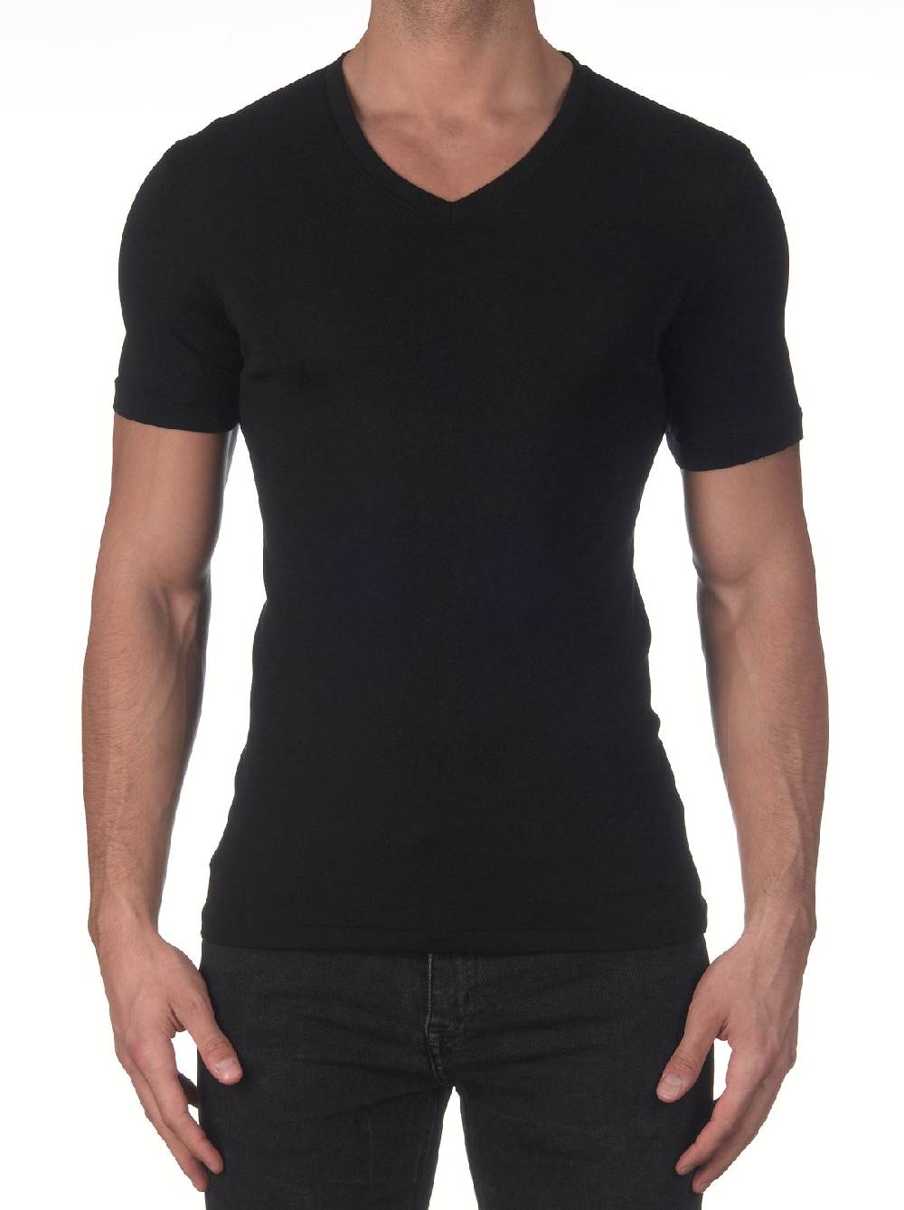 Oscalito T-shirt con scollo a V in lana e seta Pezzi Unici