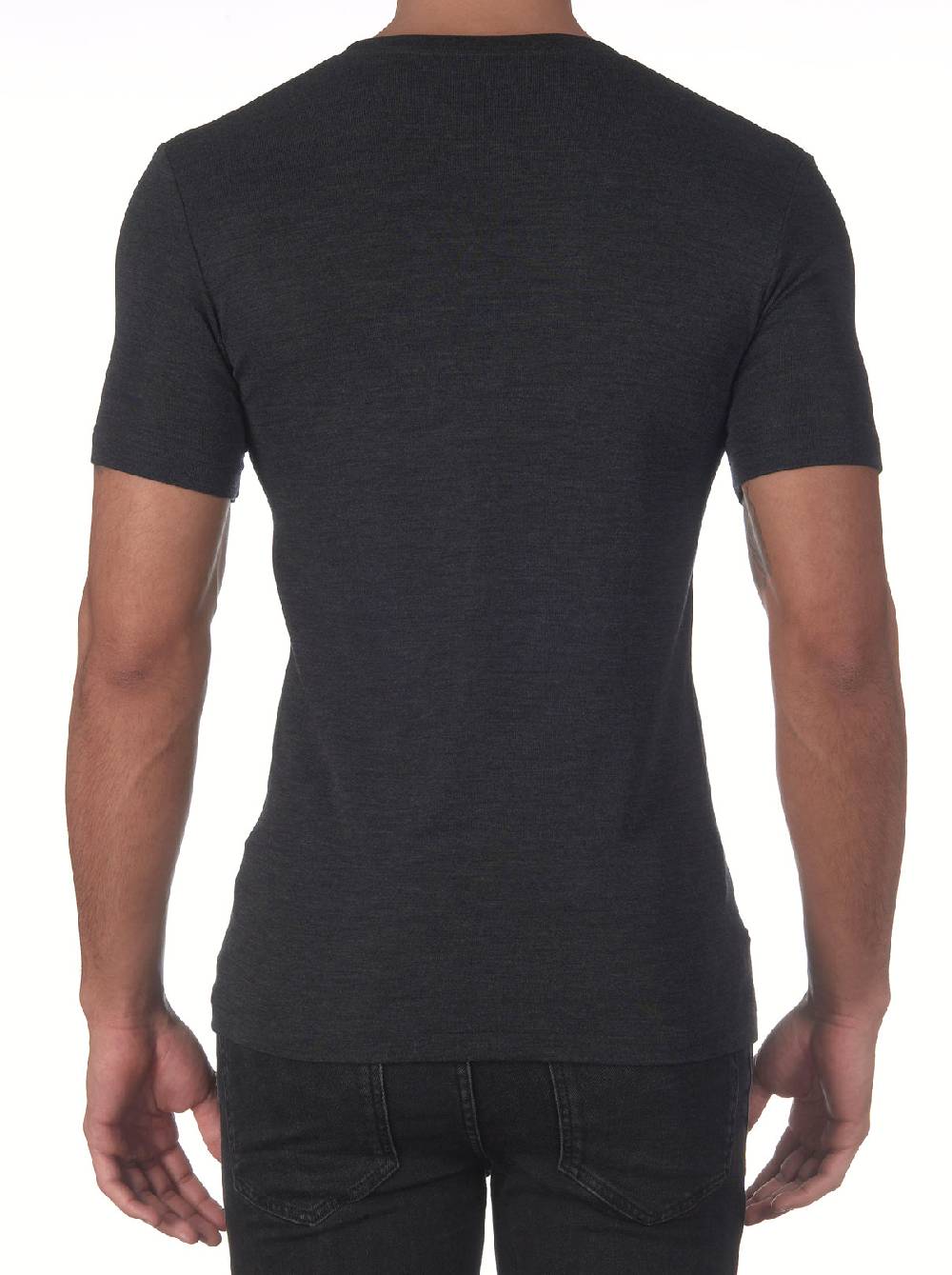 Oscalito T-shirt con scollo a V in lana e seta Pezzi Unici