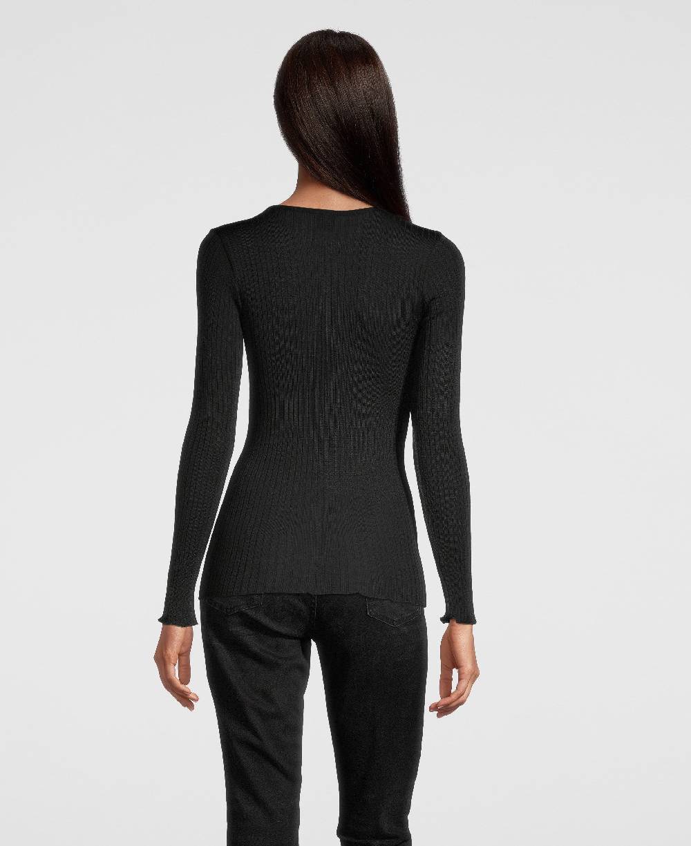 Oscalito Camicia a maniche lunghe con scollo a V ricamato 6440 Enormi sconti