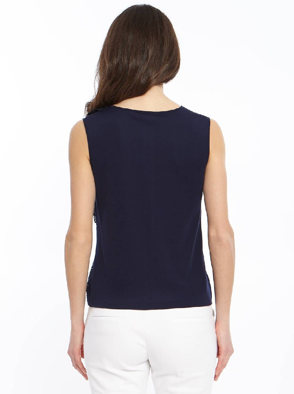 Oscalito Top Smanicato in Pizzo Sangallo Geometrico 4550 Sconto