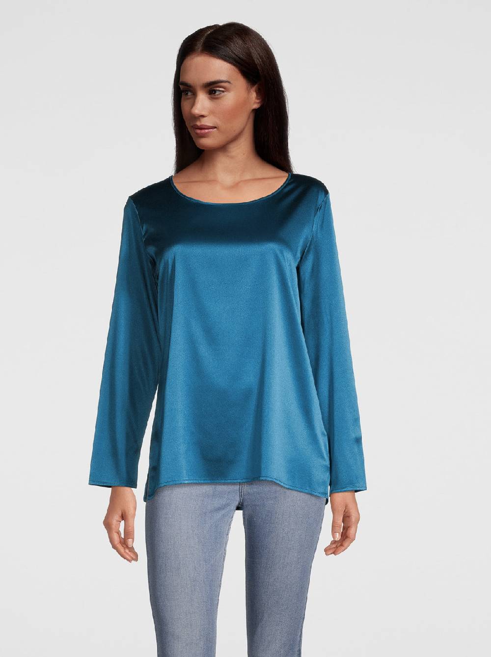 Oscalito Camicia maniche lunghe in Seta Stretch 10309 Grande vendita