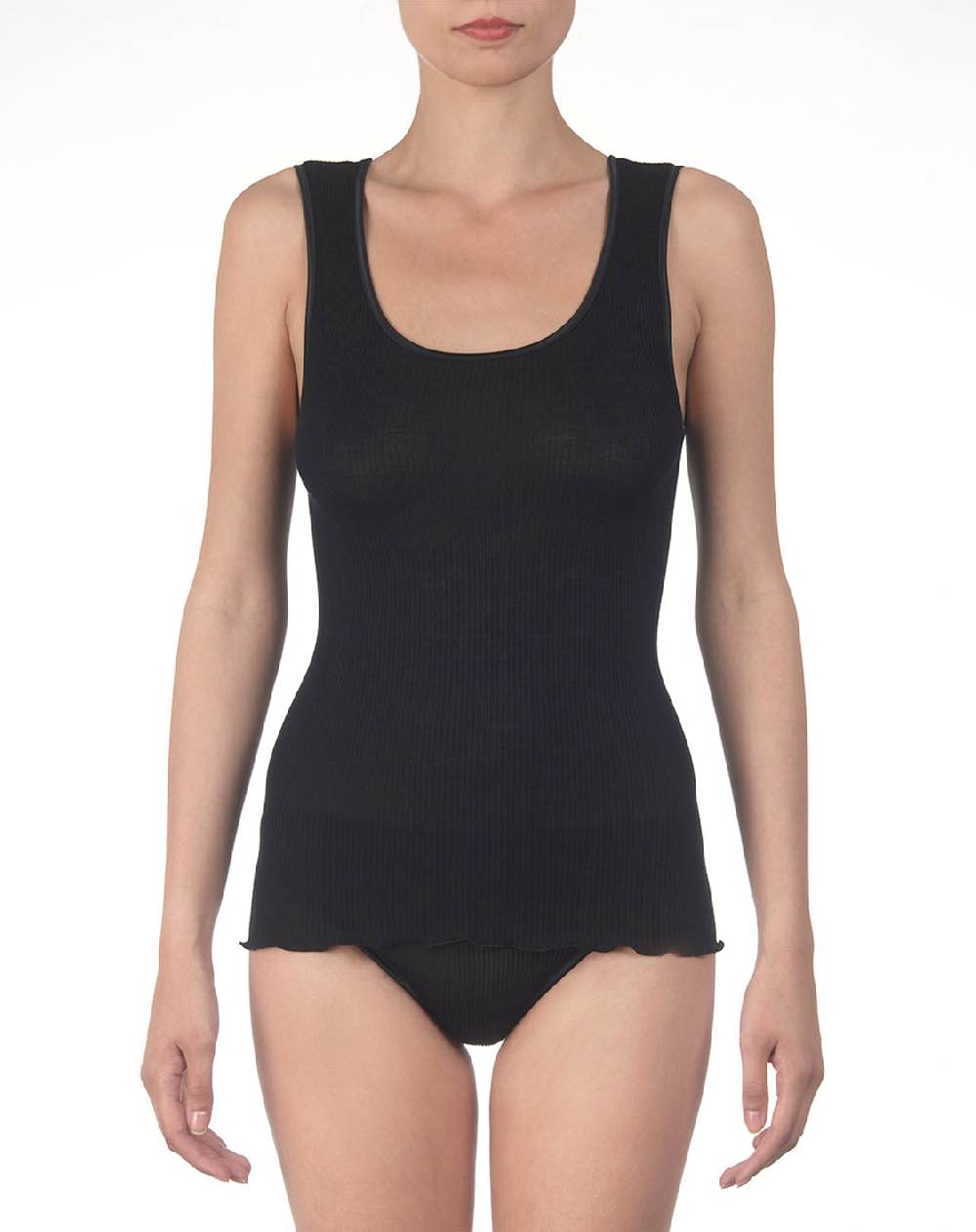 Oscalito Top in lana e seta con bordatura in raso 3422 Lightning offer