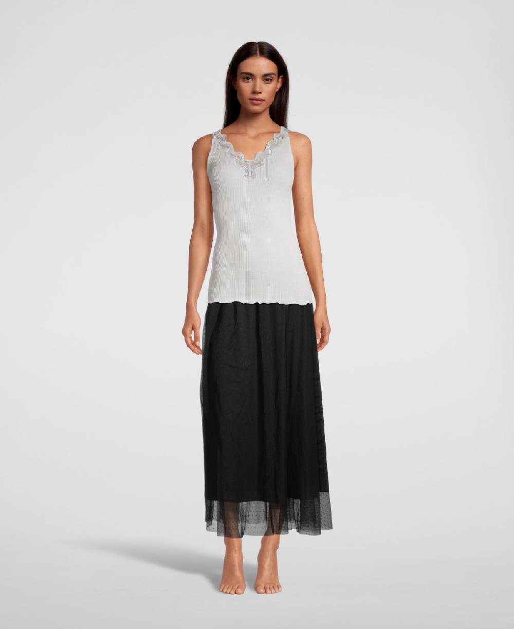 Oscalito Canotta con scollo a V The Waves 6655 Offerte stagionali