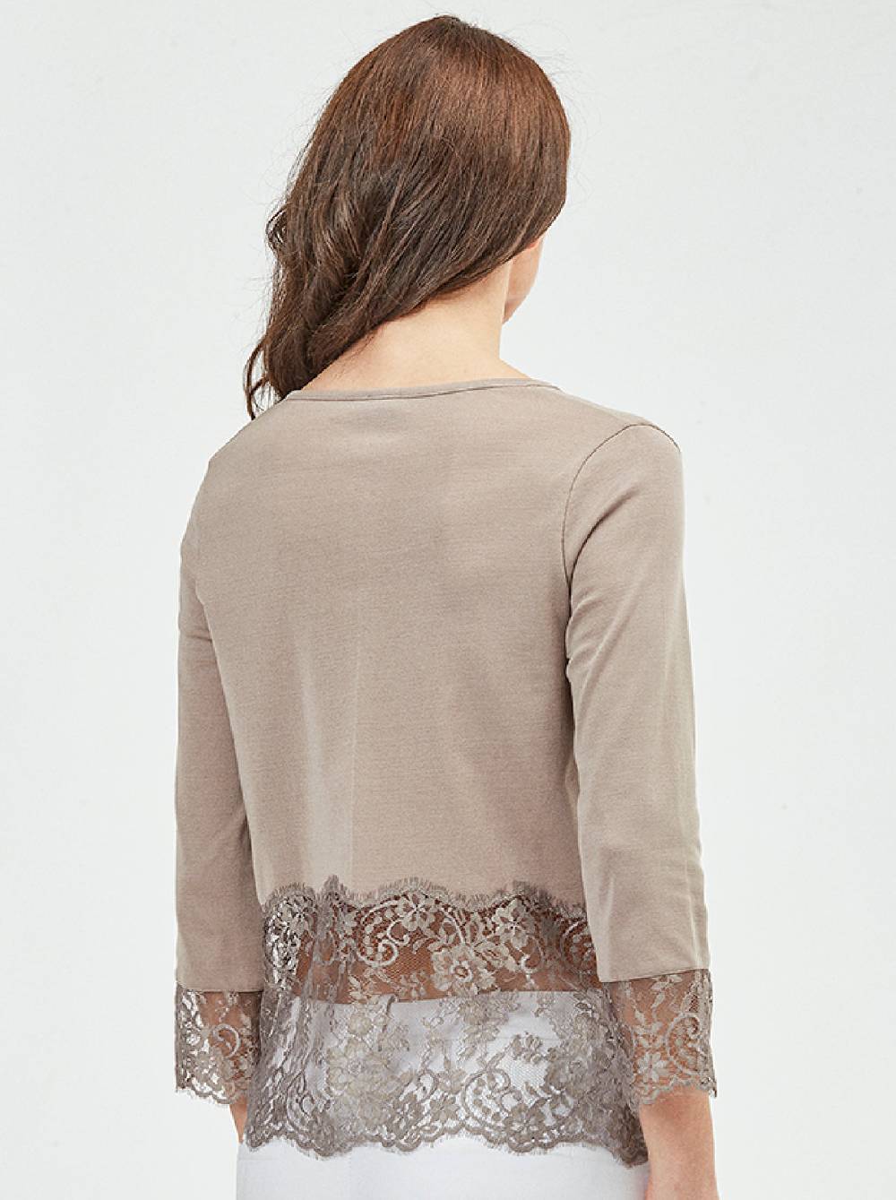 Oscalito Cardigan maniche lunghe con balza chantilly 3186 Sconti VIP