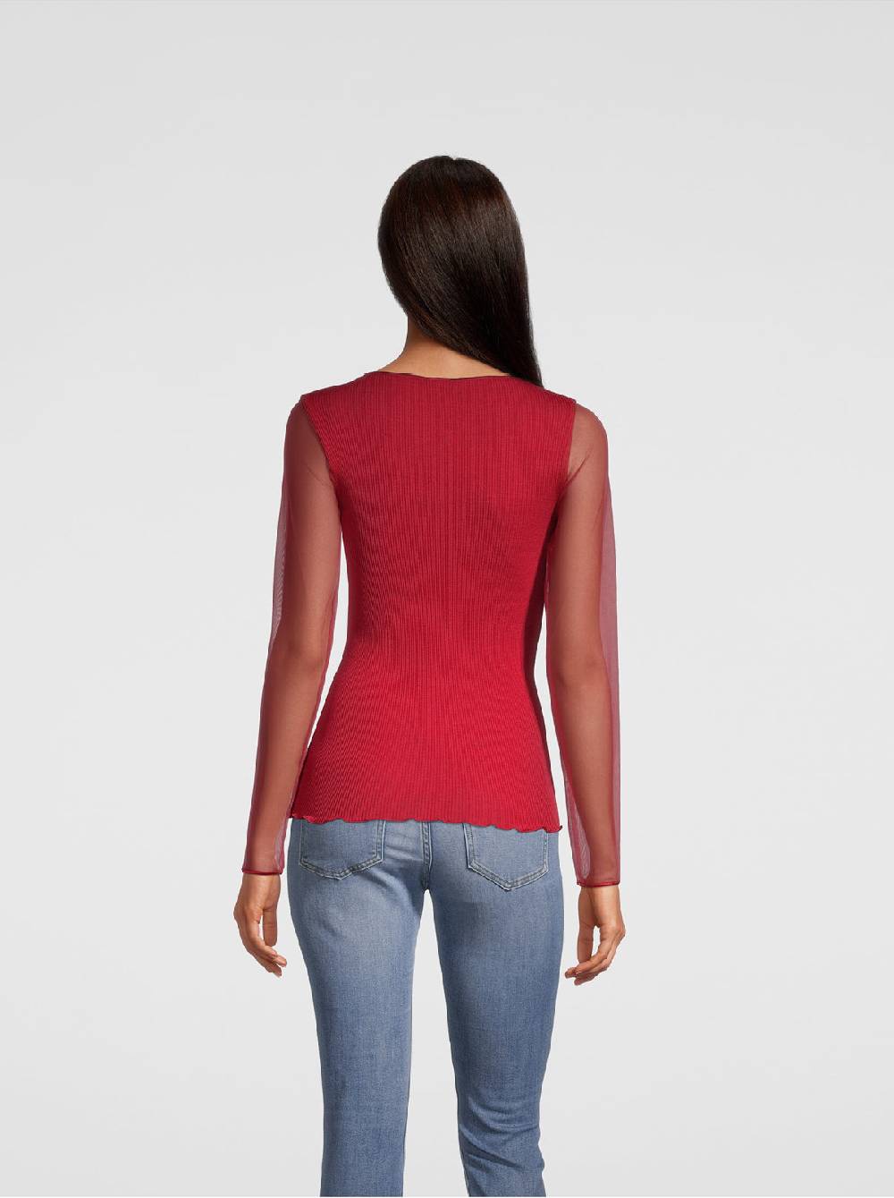 Oscalito Girocollo maniche lunghe fascia macramè con piccole frange 6488 Fino al 55% di sconto