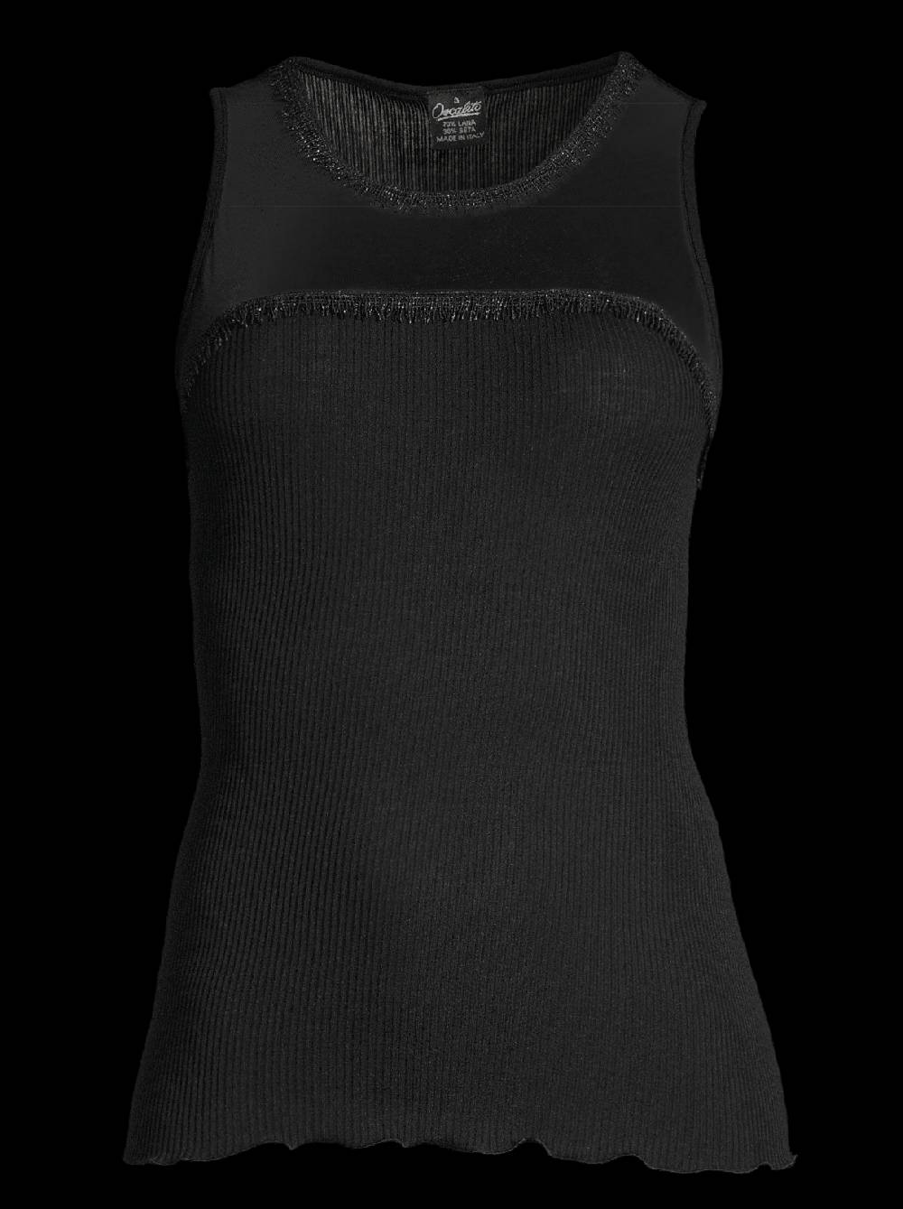 Oscalito Canotta in Lana e Seta con dettagli in lurex 6486 Offerta