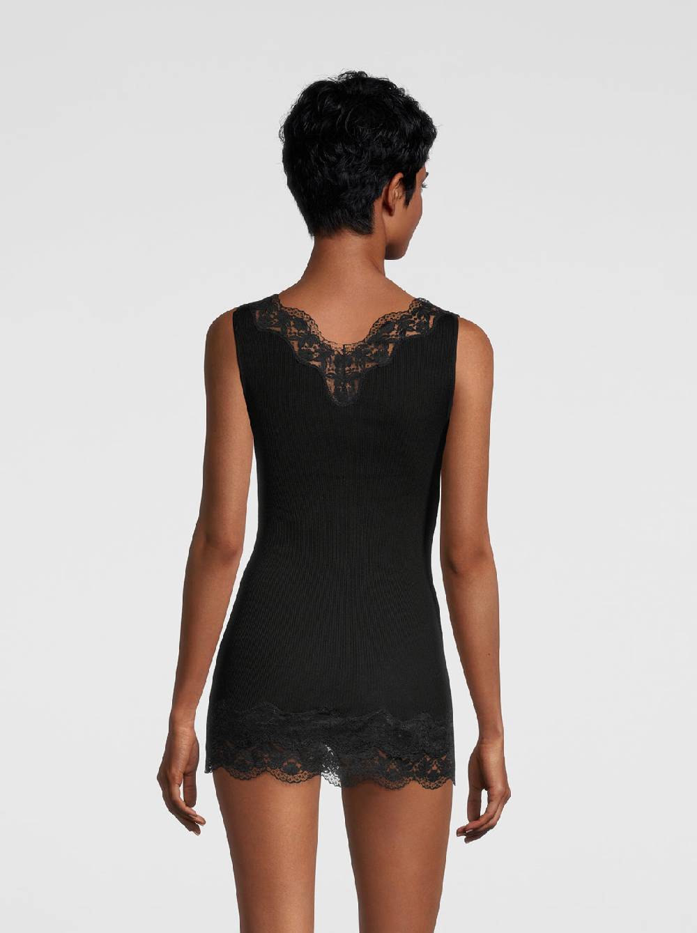 Oscalito Filoscozia Babydoll Canotta con Pizzo Leavers 7006 In Vendita