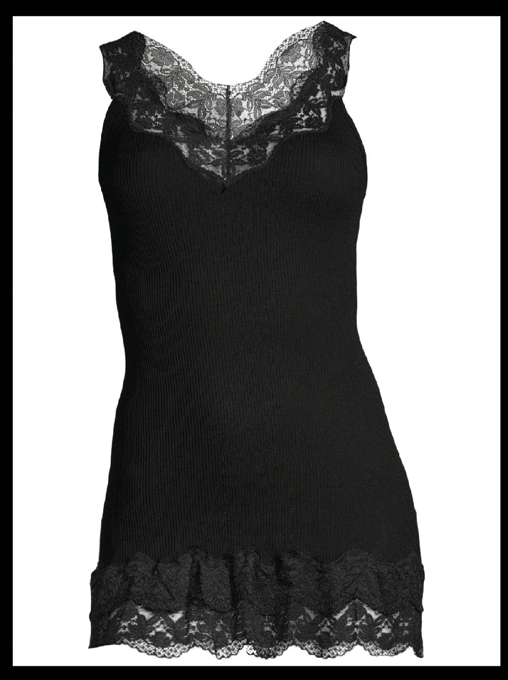 Oscalito Filoscozia Babydoll Canotta con Pizzo Leavers 7006 In Vendita