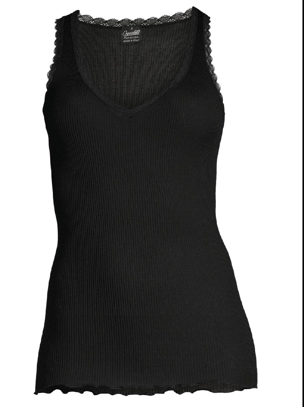 Oscalito Canotta Filoscozia® Scollo a V con Micro Pizzo Leavers 3172 Offerte