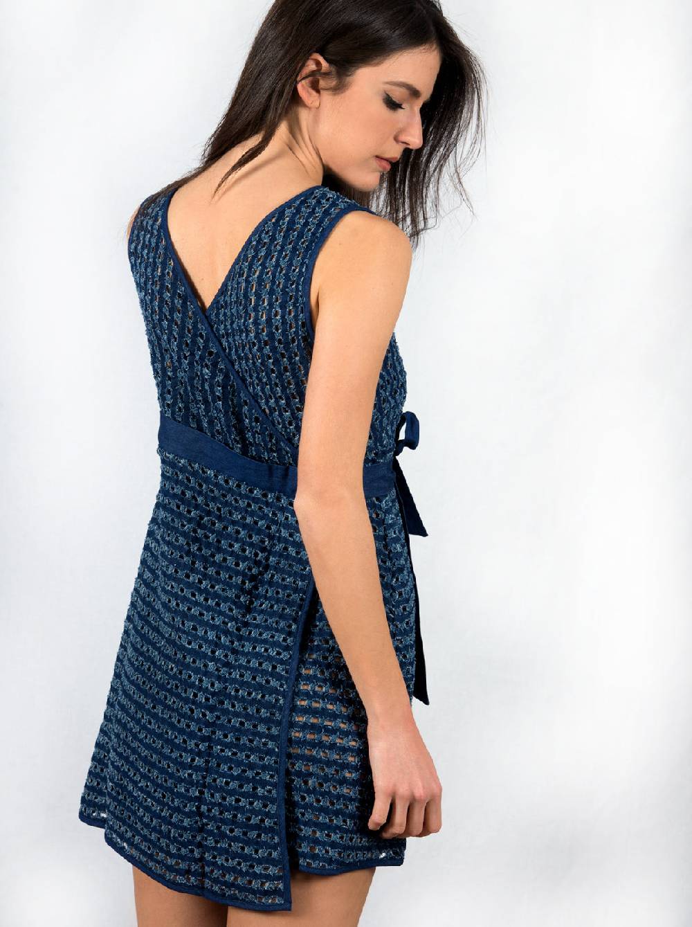 Oscalito Mini abito smanicato denim reversibile 4606 Latest fashion
