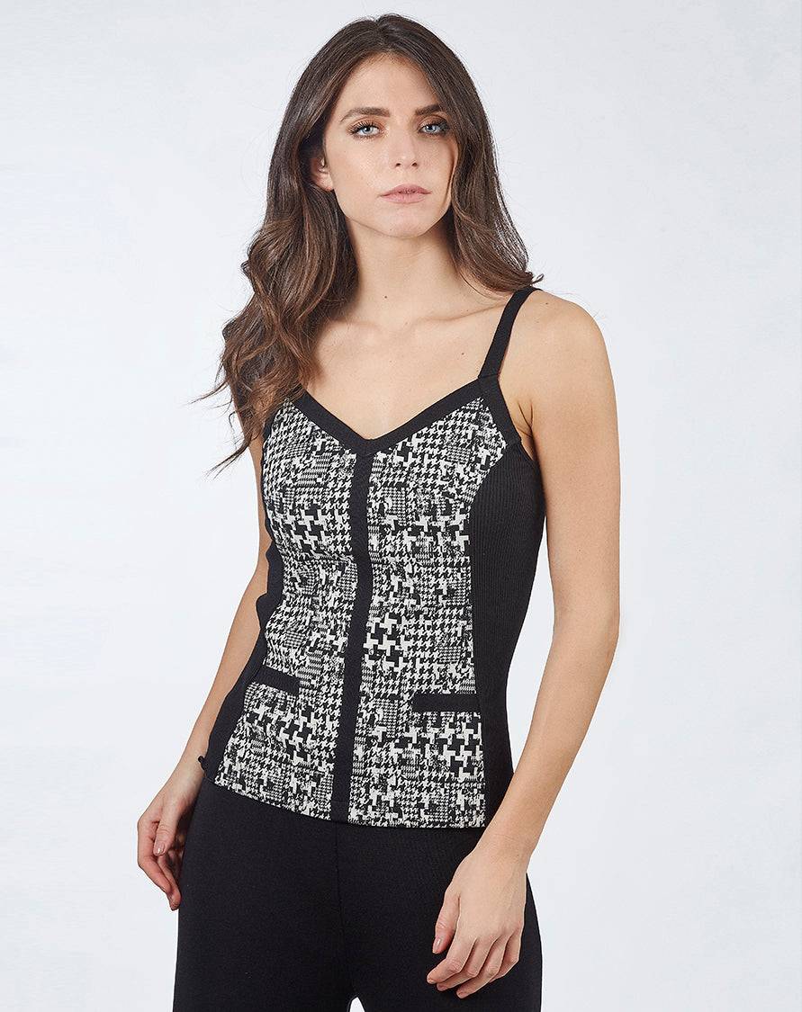 Oscalito Tessuto jacquard senza maniche lana&seta 5630 Grandi sconti