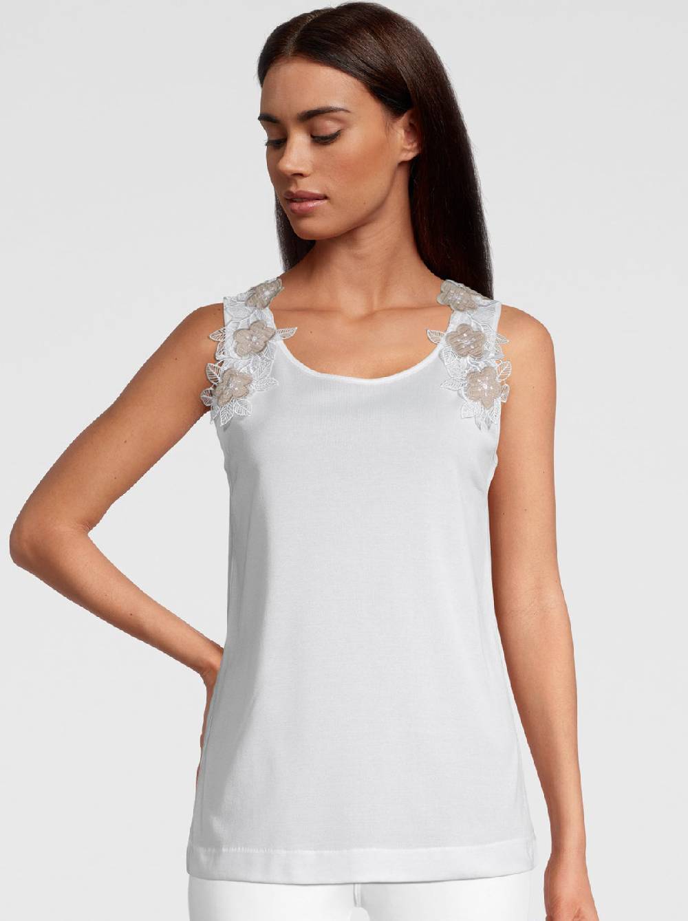 Oscalito Canotta Filoscozia® con Inserto in Macramè 6001 Ultimi tre giorni