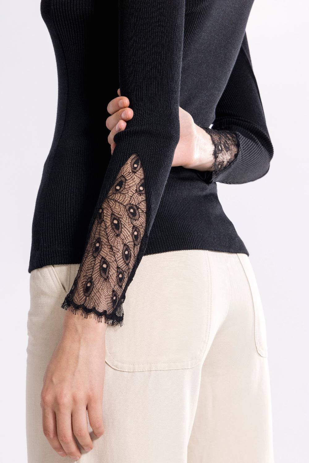Oscalito Maglia a maniche lunghe Donna70% Lana , 30% Seta 6856 Black Friday Prezzi