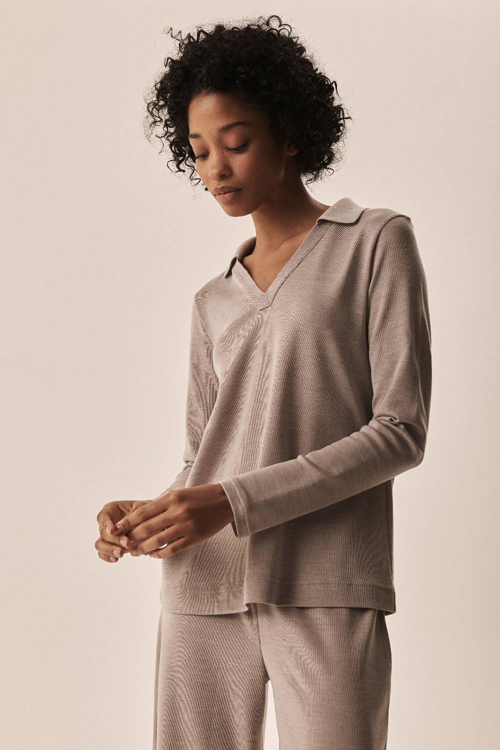 Oscalito Polo manica lunga donna lana e seta 6892 Sconti questo mese