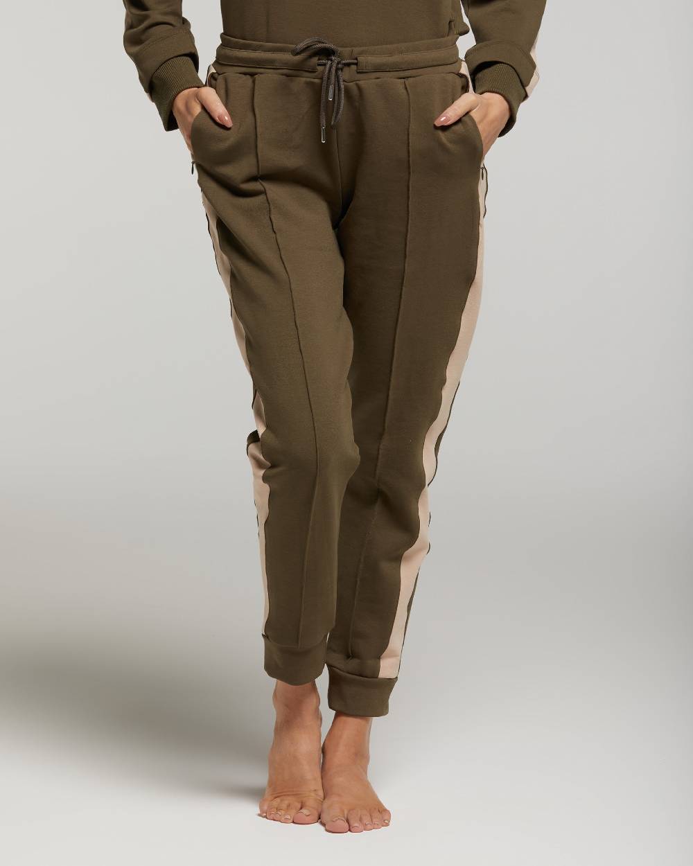 Pompea Set Completo Tuta donna Freetime (Verde militare) Nuova
