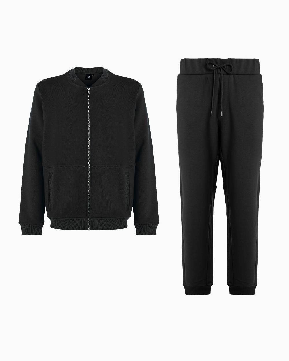Pompea Set Completo Tuta uomo Freetime (Nero) Nuovo