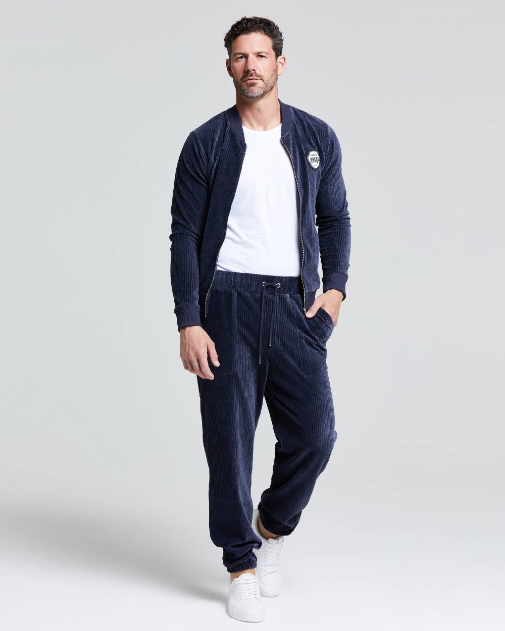 Pompea BOMBER VELLUTO COSTE UOMO Moda