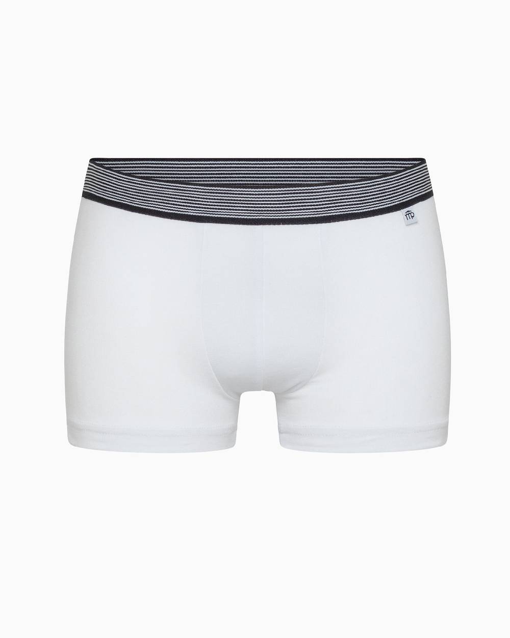 Pompea Boxer bimbo in cotone organico con elastico a righe In Linea