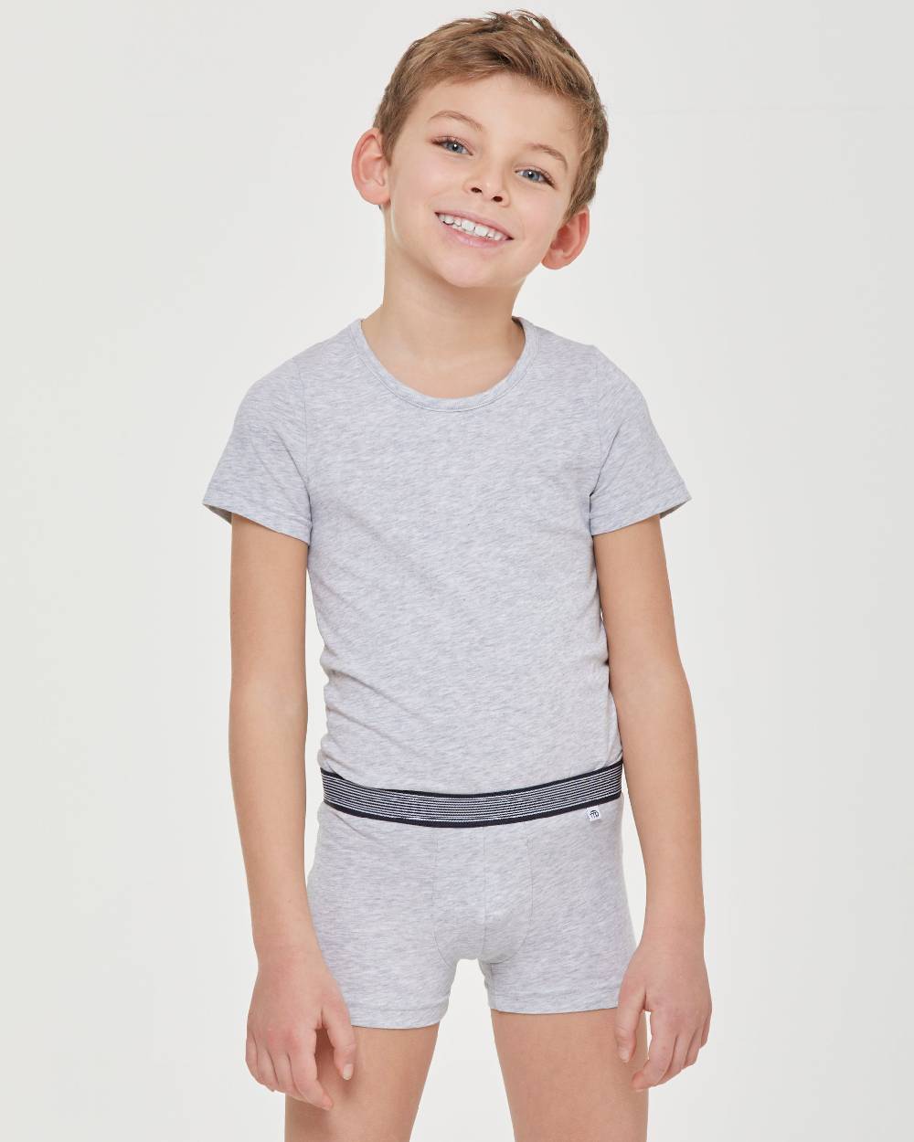 Pompea Boxer bimbo in cotone organico con elastico a righe Nuovo