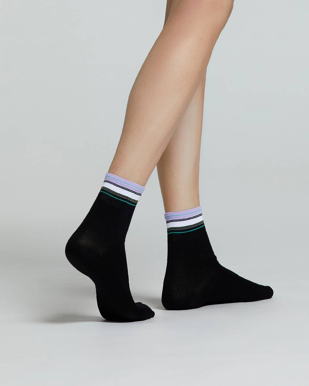 Pompea CALZA COTONE STERLIZIA FANTASIA A RIGHE MULTICOLOR Negozio