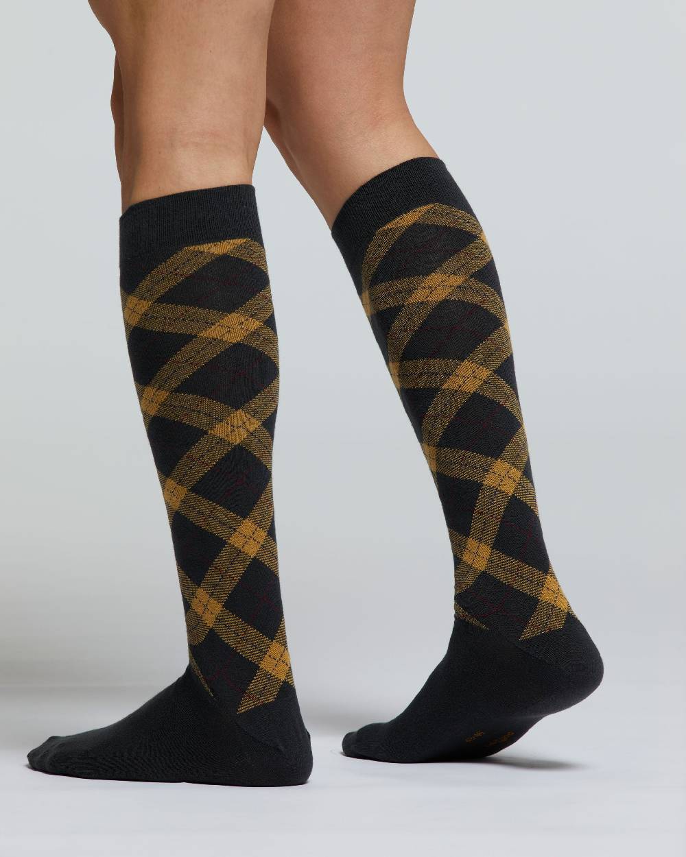Pompea CALZA LUNGA COTONE ACERO MOTIVO ARGYLE Negozio online di fabbrica