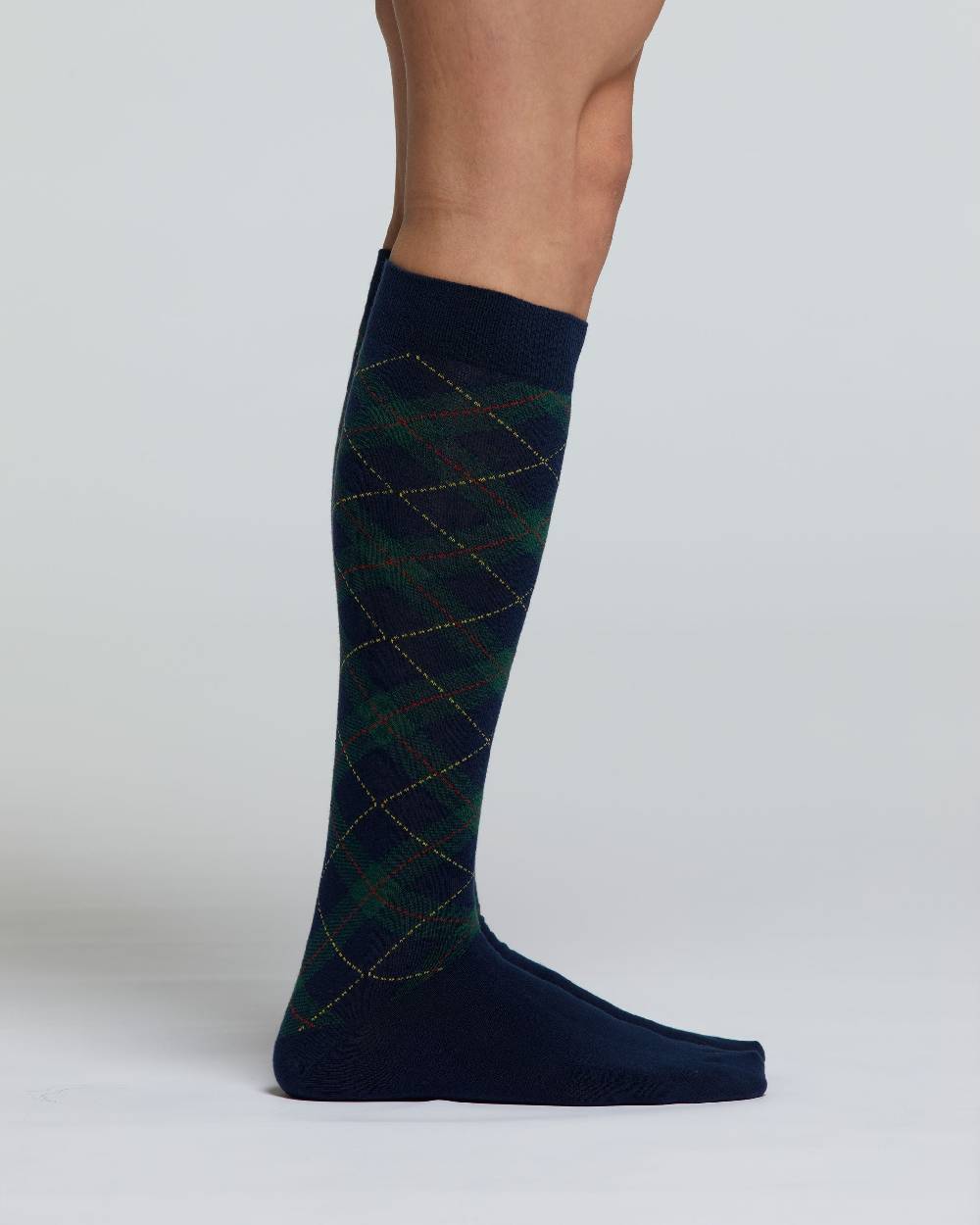 Pompea CALZA LUNGA COTONE ACERO MOTIVO ARGYLE Prezzo di fabbrica
