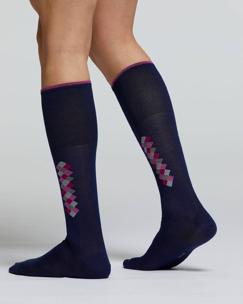 Pompea CALZA LUNGA COTONE BONSAI MOTIVO A ROMBI Flash Sale